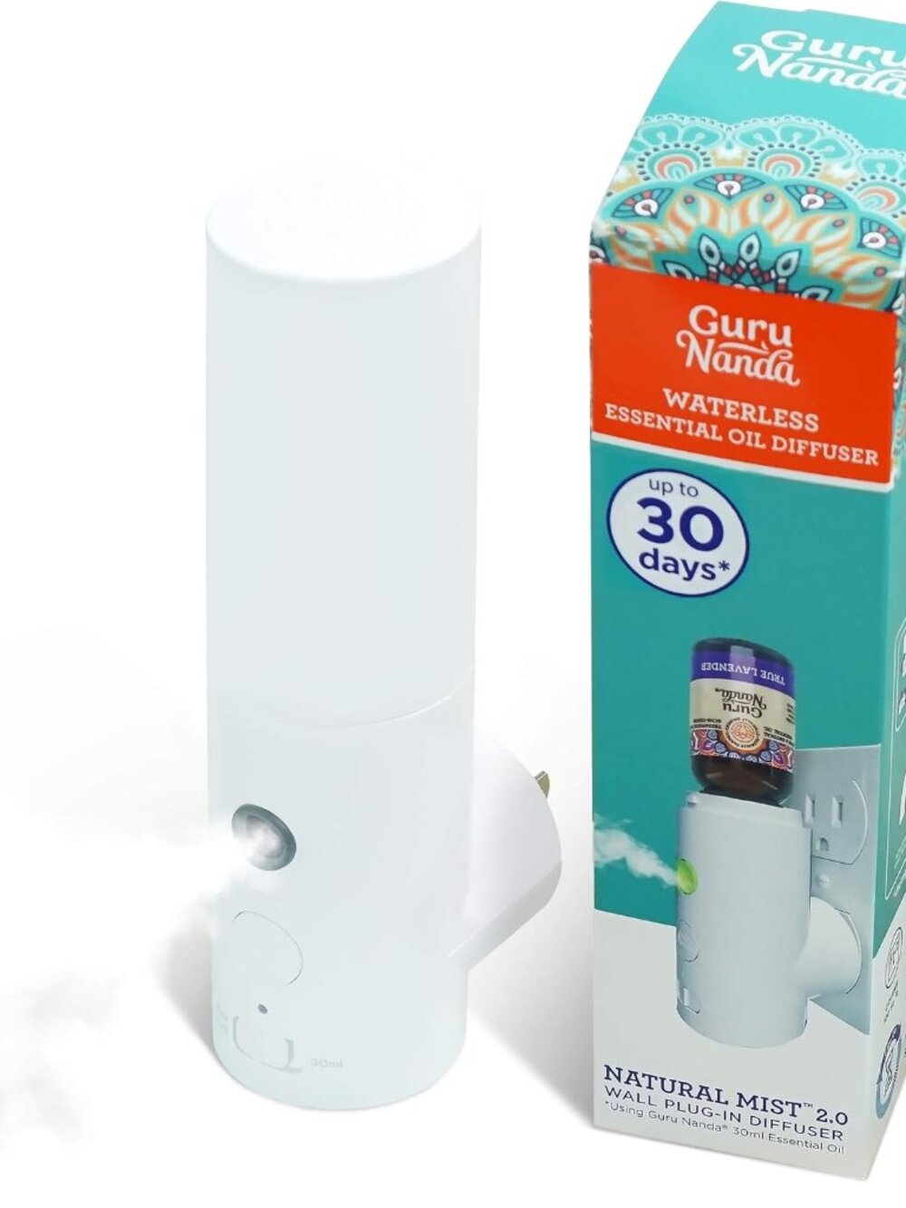 Guru Nanda Natural Mist 2.0 Waterless Plugin Diffuser